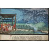 Hagel wütet über Landschaft