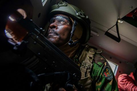 Kenianischer Polizist der Haiti-Mission in Port-au-Prince