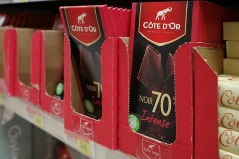 Schokolade in Supermarkt