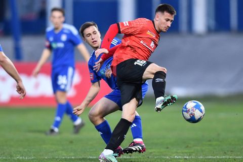 Der Fußballer Andrej Lazarov aus Nordmazedonien