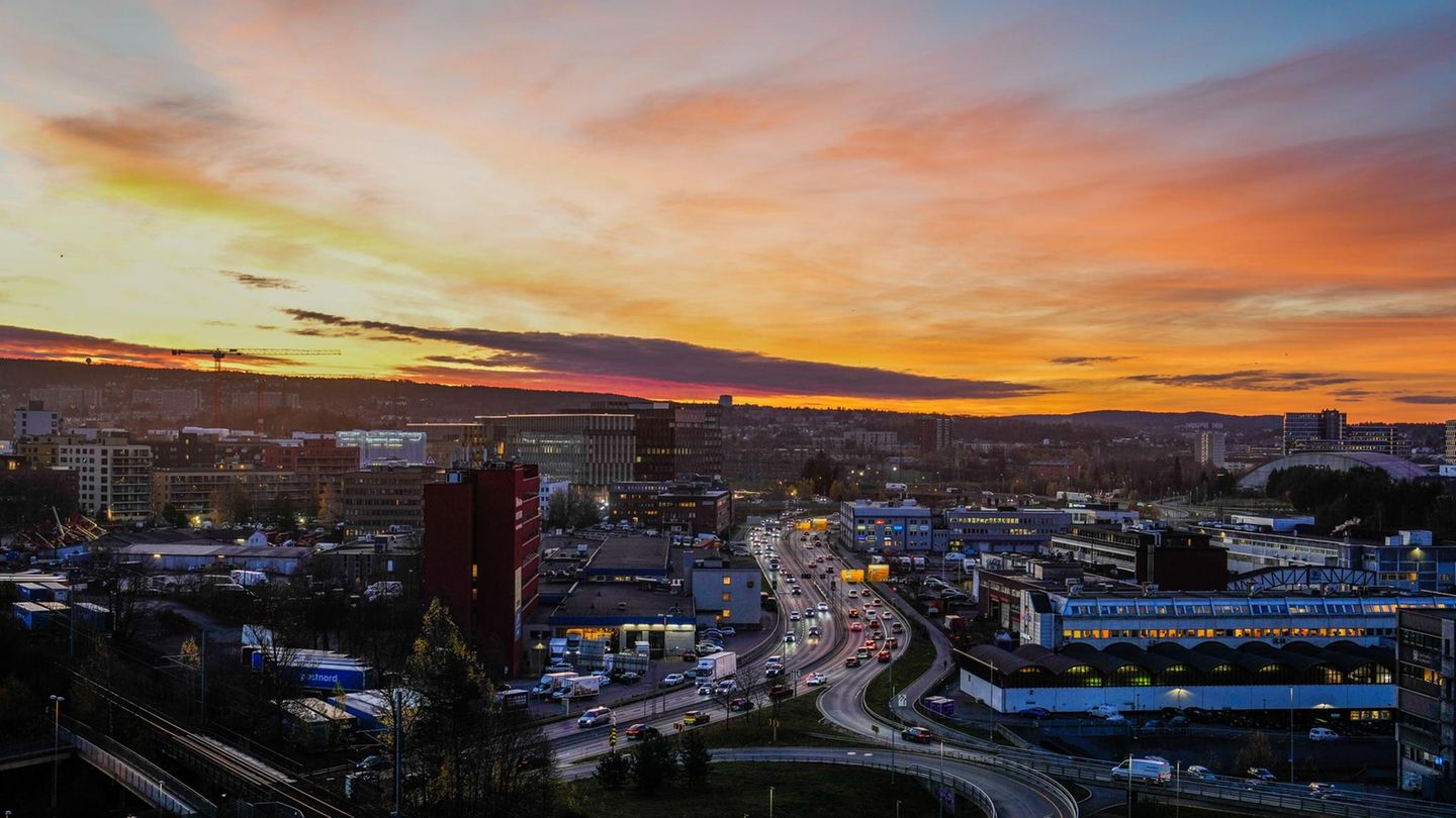 Sonnenaufgang in Oslo