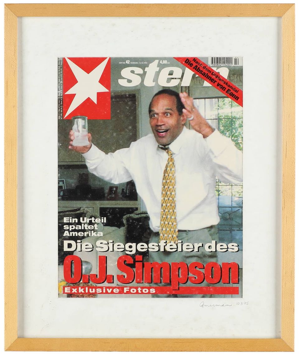 Gerahmtes Stern-Cover von 1995 mit O.J. Simpson. Titel: Die Siegesfeier des O.J. Simpson