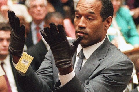 Der ehemalige Footballstar O.J. Simpson während des Gerichtsprozesses 1995, in dem er wegen Doppelmordes angeklagt war