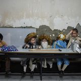 Ultraorthodoxe jüdische Kinder verkleiden sich in der Schule vor dem jüdischen Fest Purim