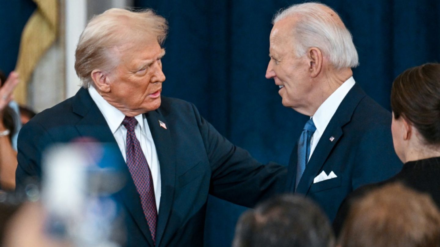 Trump (links) und Biden