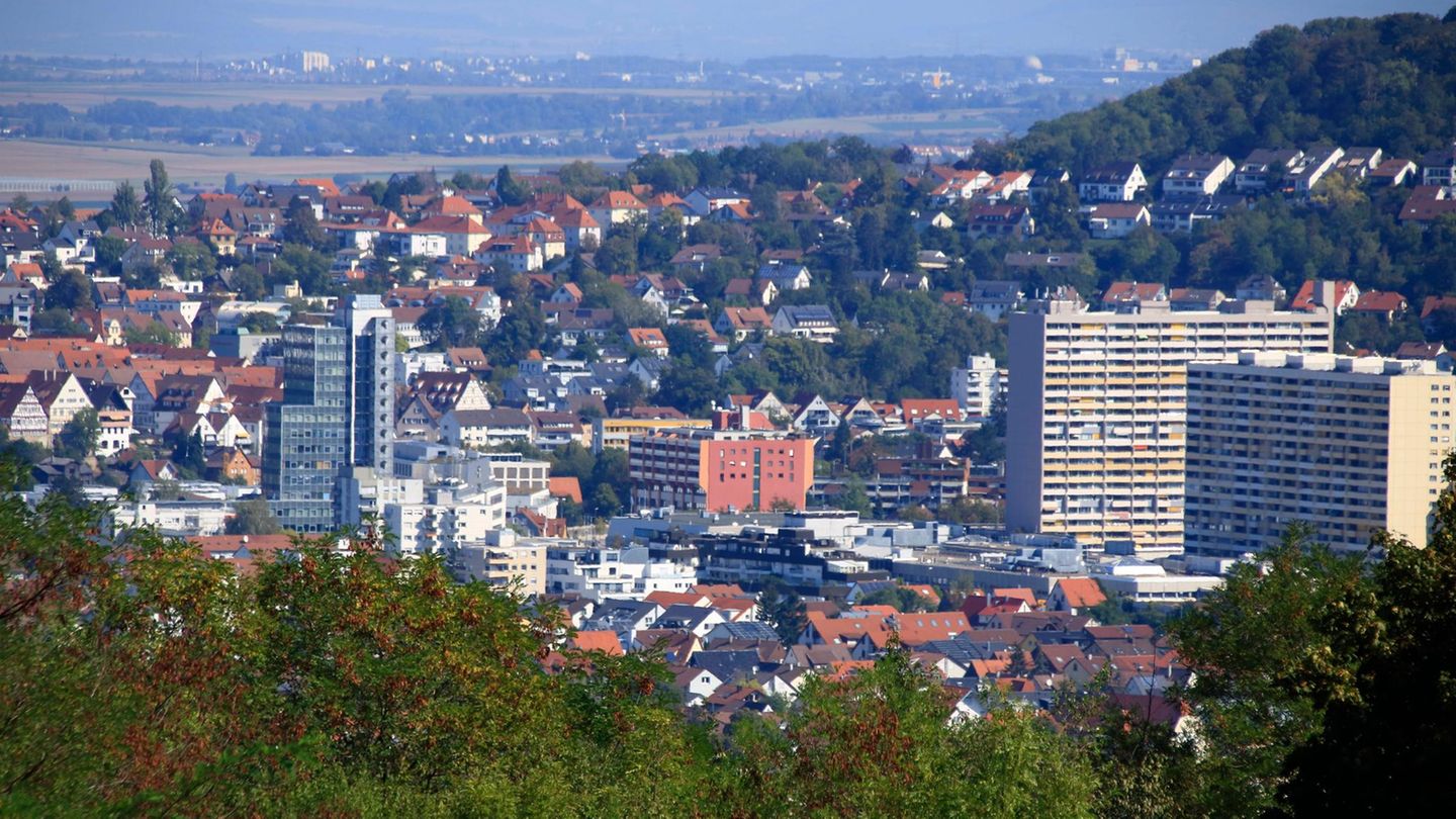 Blick auf die Stadt Leonsberg bei Stuttgart