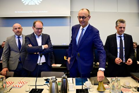 Merz in Fraktionssitzung