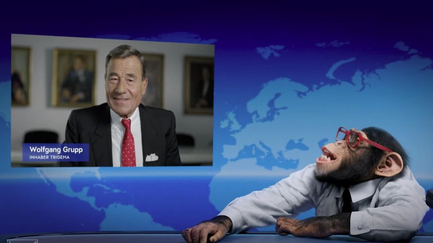 Ein TV-Werbespot mit Wolfgang Grupp und dem Trigema-Affen