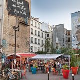 Café in der Rue de Belleville