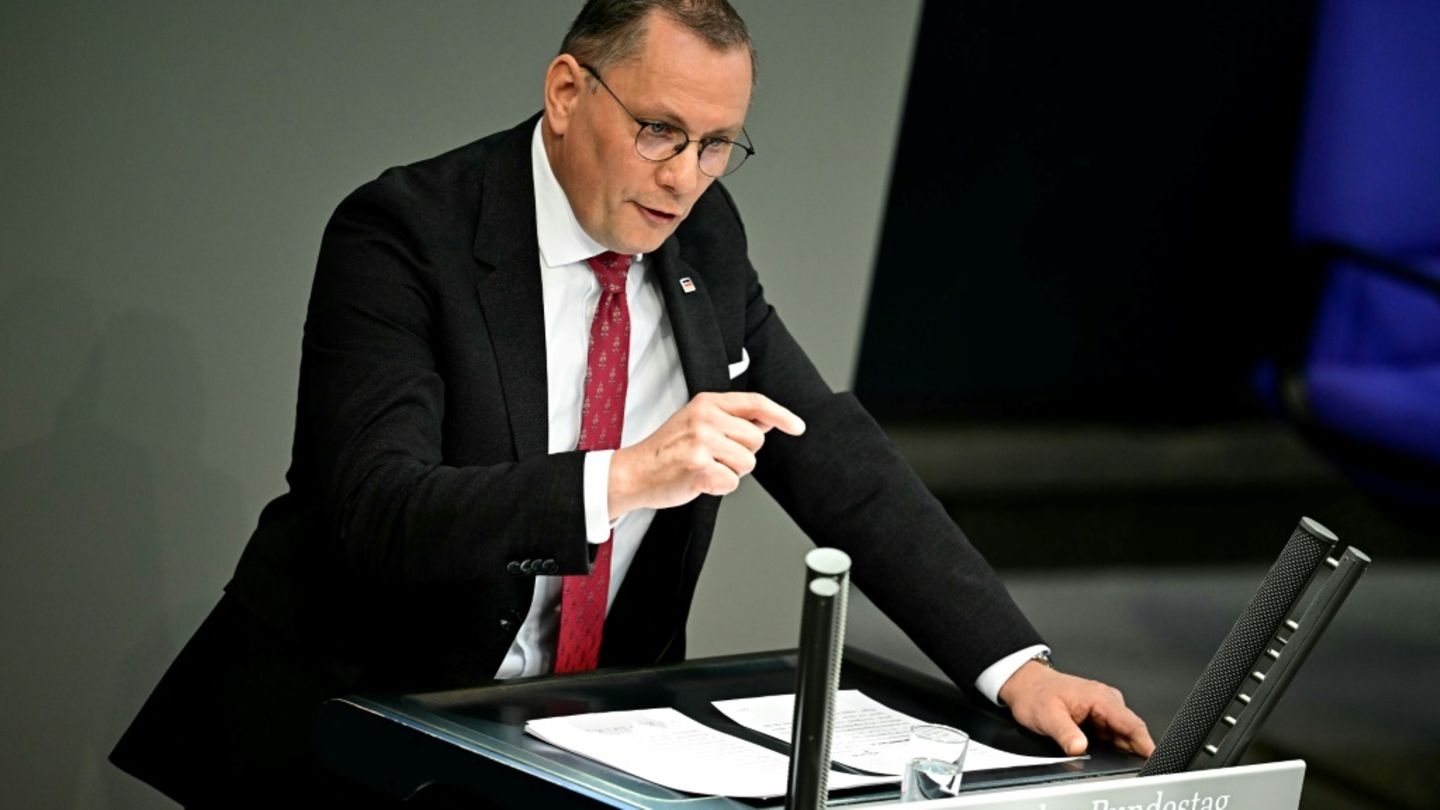 Tino Chrupalla am Dienstag im Bundestag