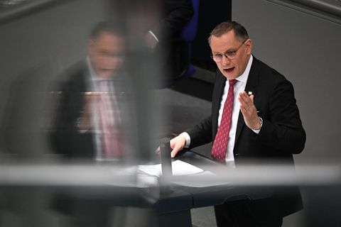 Tino Chrupalla, der Vorsitzende der AfD, im Bundestag