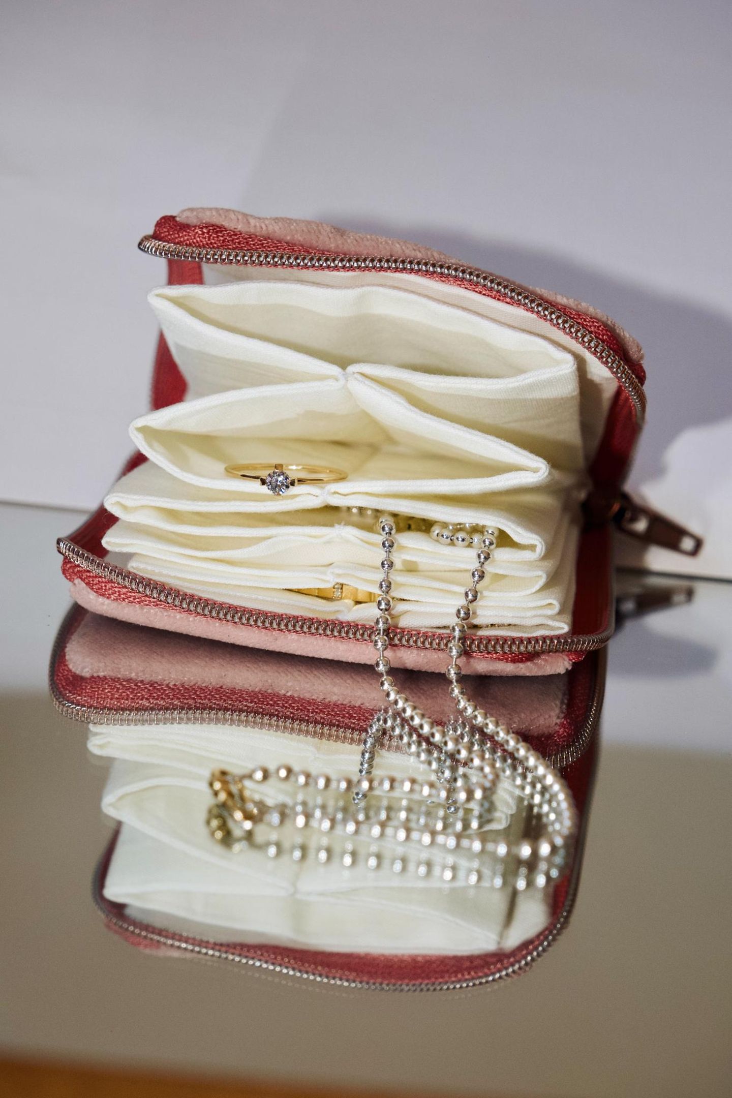 Reise-Schmucketui Samt Reise-Schmucketui Samt