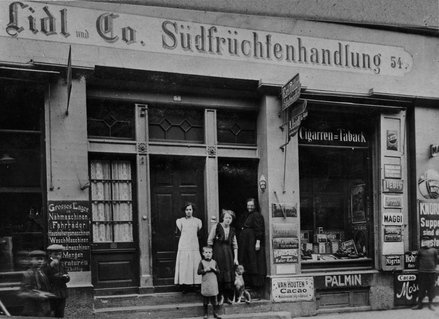 Archivbild von ca. 1905: Heilbronn, Südfruchthandlung