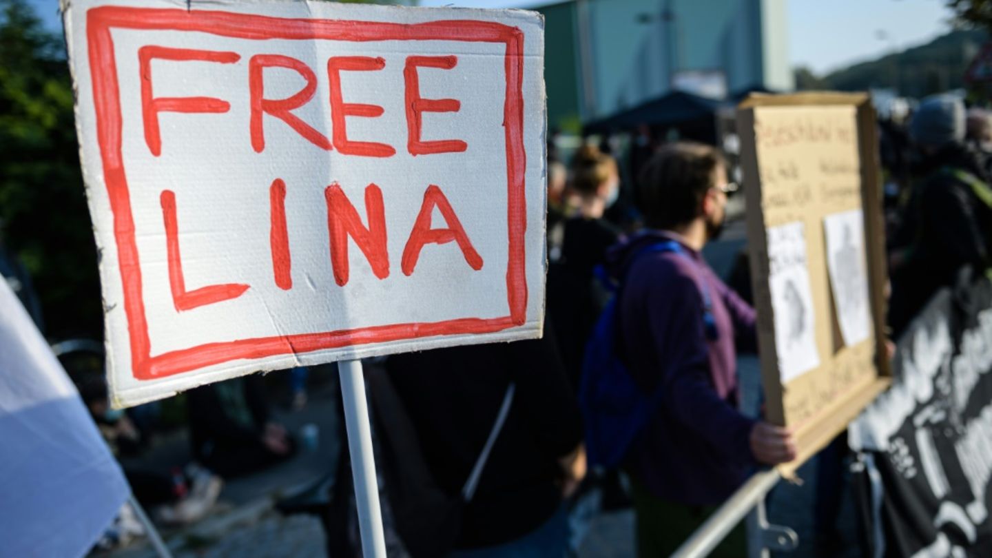 "Free Lina"-Protest in Dresden 2021