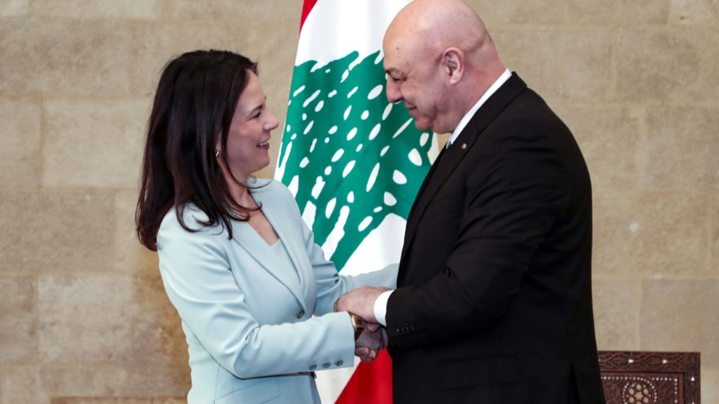 Baerbock und Libanons Präsident Aoun