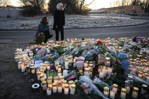 Trauer um die Opfer in Örebro