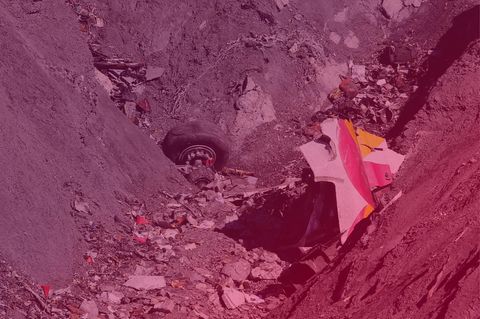 Wrackteile des Germanwings Airbus A320 in den französischen Alpen
