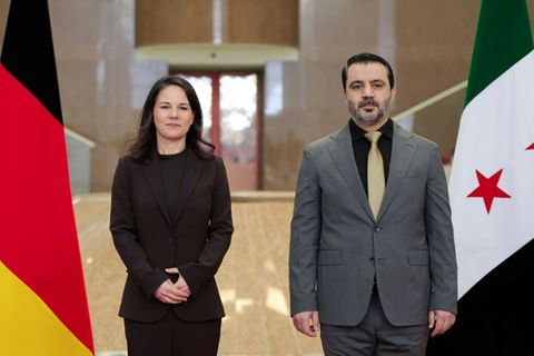 Baerbock mit dem syrischen Außenminister al-Schaibani