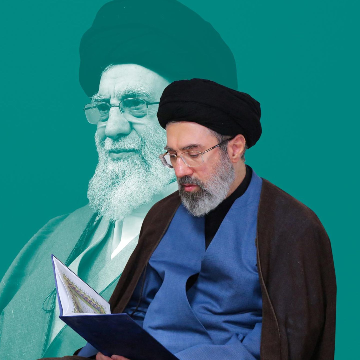 Modschtaba Chamenei liest in einem Buch