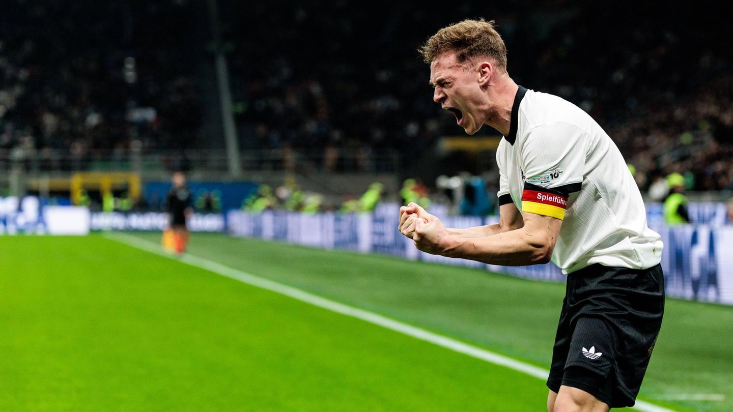 Joshua Kimmich freut sich über den Siegtreffer gegen Italien