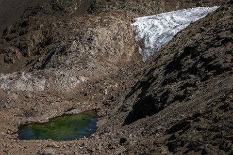 Schmelzender Gletscher in Kenia