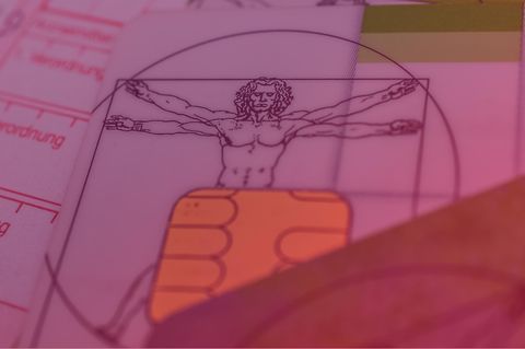 Detailaufnahme einer Gesundheitskarte