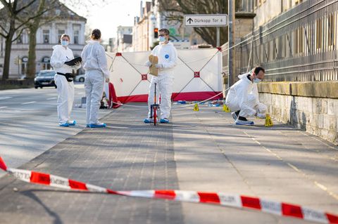 Die Spurensuche am Tatort in Bielefeld