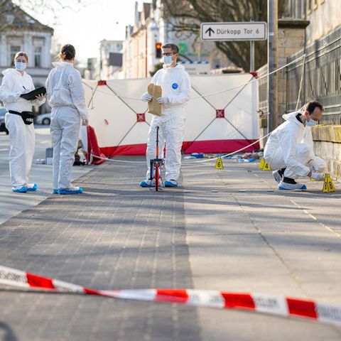 Die Spurensuche am Tatort in Bielefeld