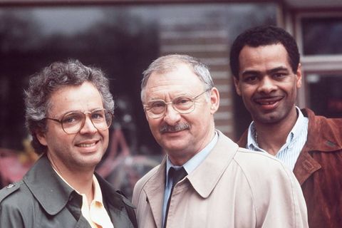 Das ehemalige "Der Alte"-Ermittlertrio Charles M. Huber (r.), Michael Ande (l.) und Rolf Schimpf.