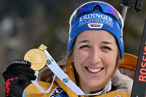 Franziska Preuß hatte bei der WM schon Gold in der Verfolgung gewonnen. Foto: Martin Schutt/dpa