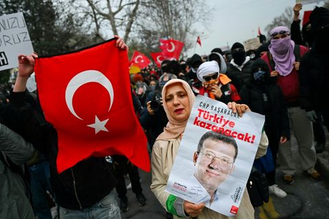 Demonstration für Ekrem Imamoglu