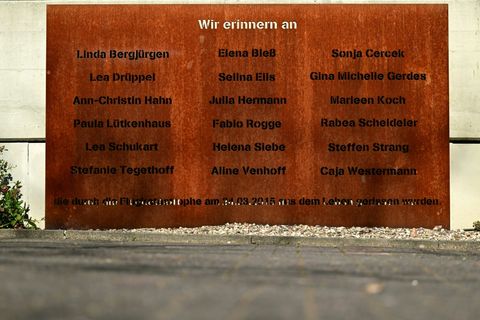 Gedenktafel für Schüler und Lehrerinnen aus Haltern am See
