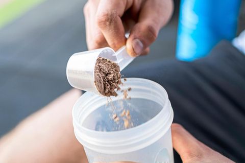 Shake mit Proteinpulver