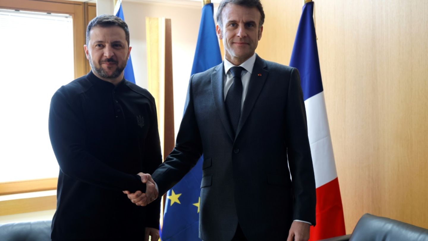 Selenskyj und Macron bei früherem Treffen