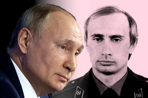 In Jahren ist Wladimir Putin als KBG-Agent im Einsatz (hier um 1980), u. a. in Dresden 