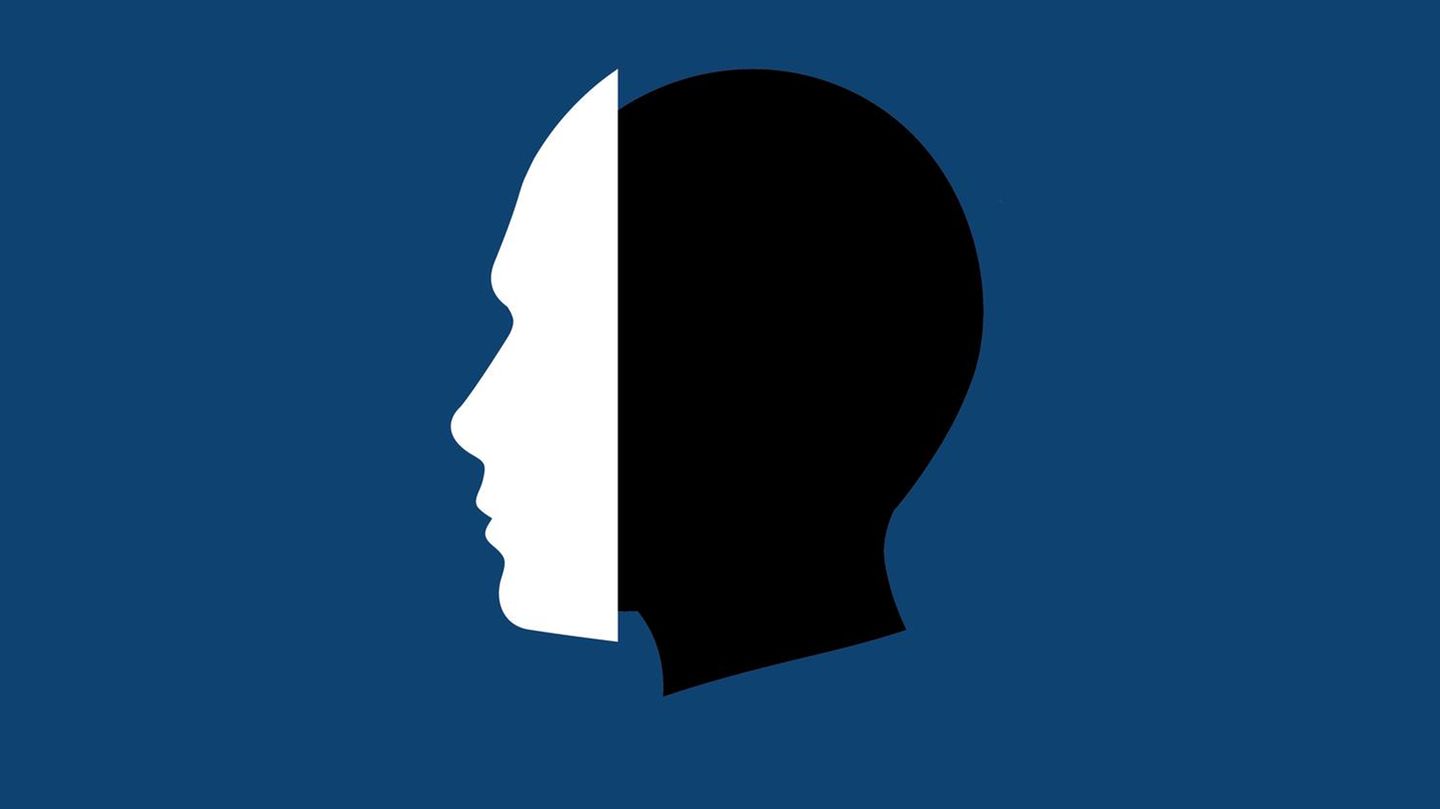 Illustration von einem Kopf, der eine Maske trägt. Thema Identitätsdiebstahl Illustration von einem Kopf, der eine Maske trägt. Thema Identitätsdiebstahl