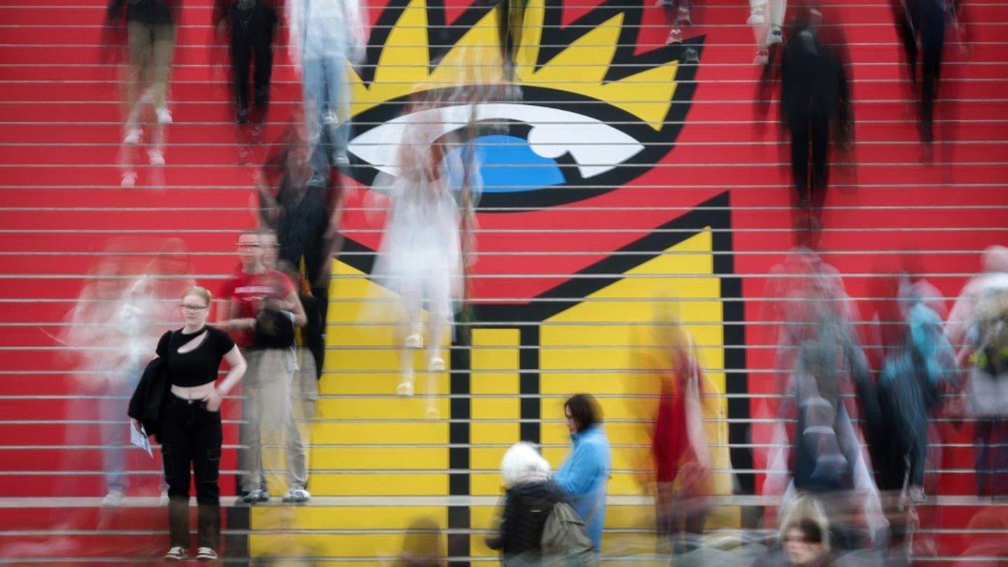 Treppe mit Logo von Leipziger Buchmesse
