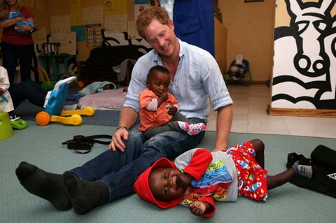 Prinz Harry bei einem Besuch in seiner Stiftung in Lesotho