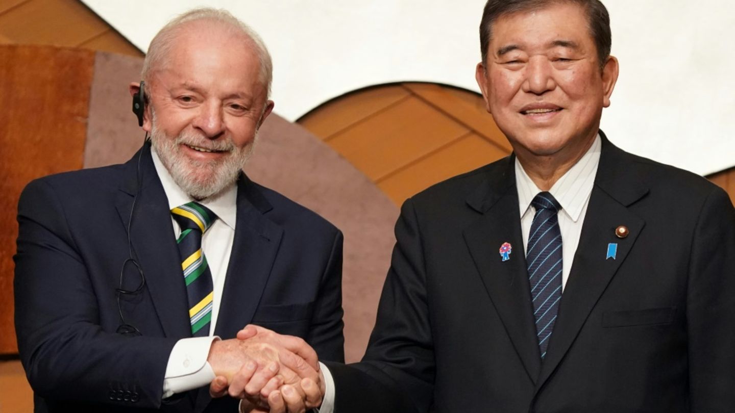 Lula (links) und Ishiba