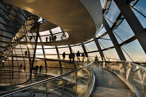 Die Reichstagskuppel im Deutschen Bundestag
