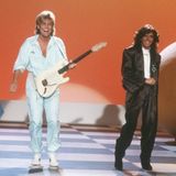 Modern Talking-Sänger Dieter Bohlen (links) und Thomas Anders auf der Bühne