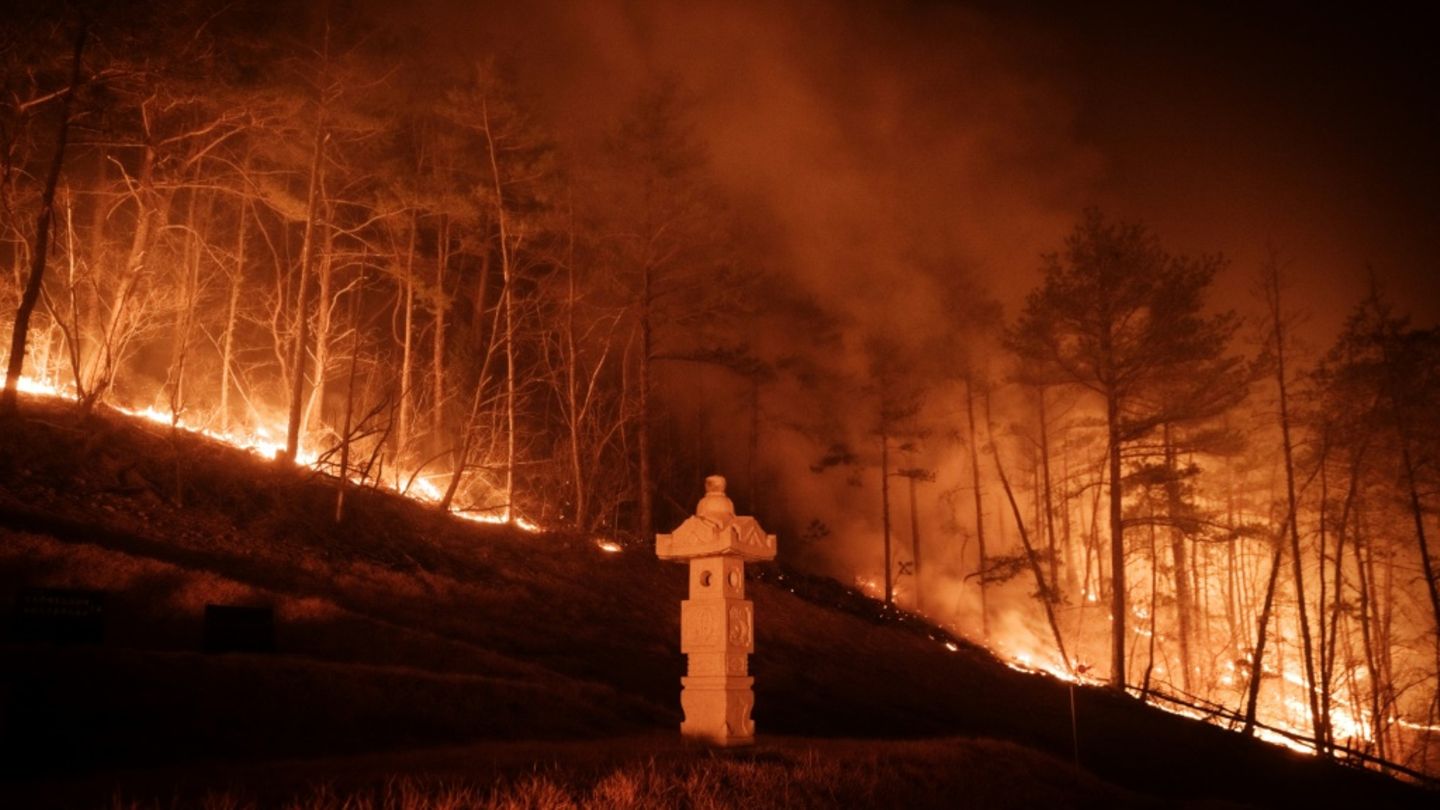 Waldbrand in Andong