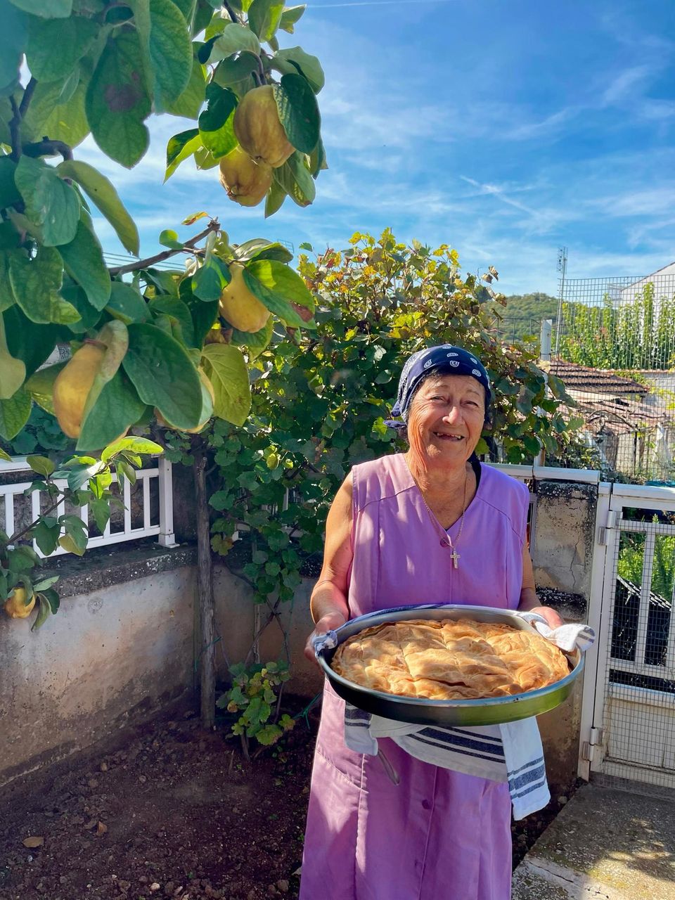 Kochbuchautorin Elissavet Patrikiou: Anastasia in ihrem Garten in Vathylakkos: Mit über 80 Jahren baut sie fast all ihre Lebensmittel selbst an. "Der Garten ist ihre Lebensversicherung", sagt ihre Tochter. "Er hält sie jung und gibt ihr Kraft." Anastasia in ihrem Garten in Vathylakkos: Mit über 80 Jahren baut sie fast all ihre Lebensmittel selbst an. "Der Garten ist ihre Lebensversicherung", sagt ihre Tochter. "Er hält sie jung und gibt ihr Kraft."