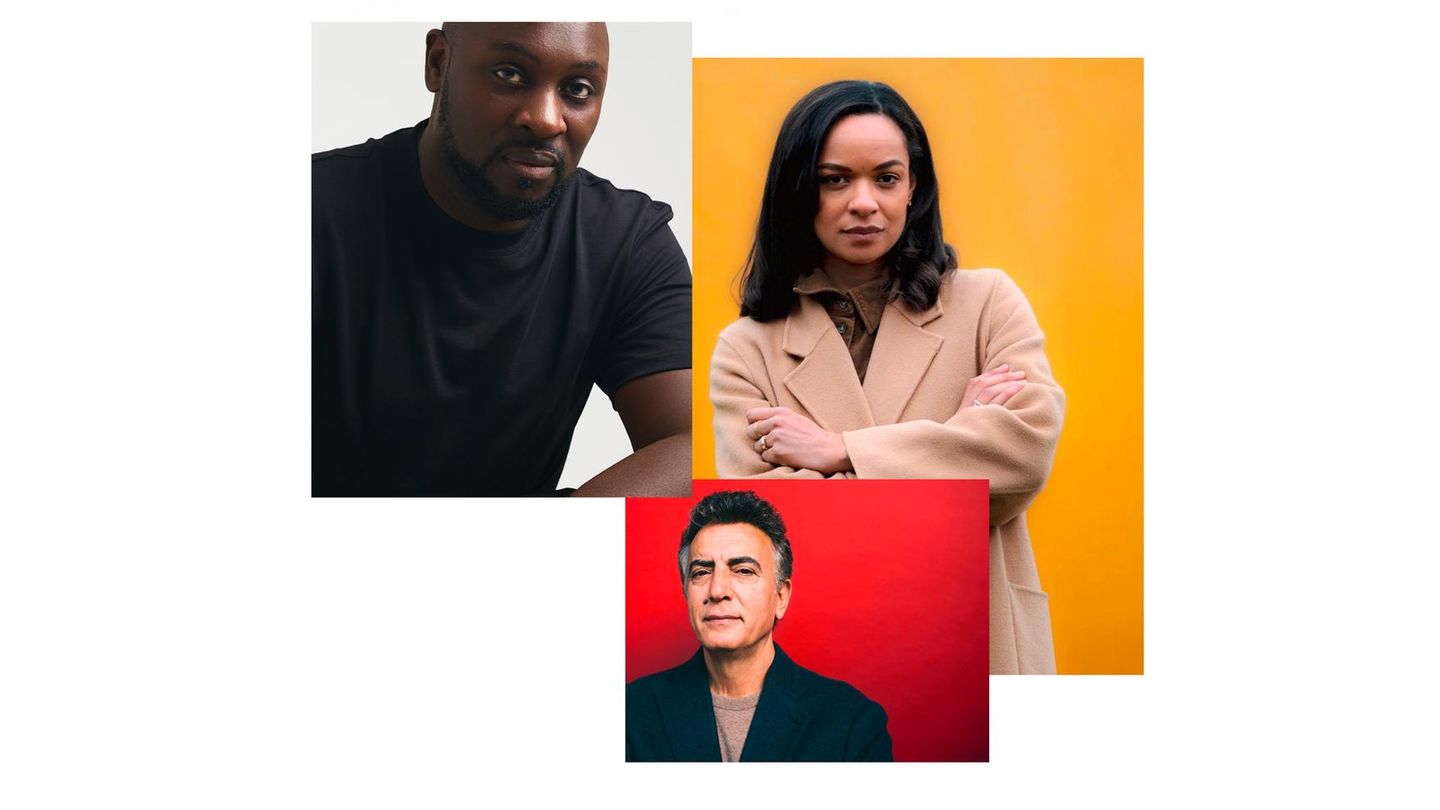 Collage von Portraits von Eddy Okyere, Judith Dada und Yusuf Uzundag