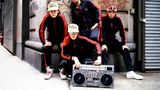 Beastie Boys mit Ghettoblaster auf der Straße in New York