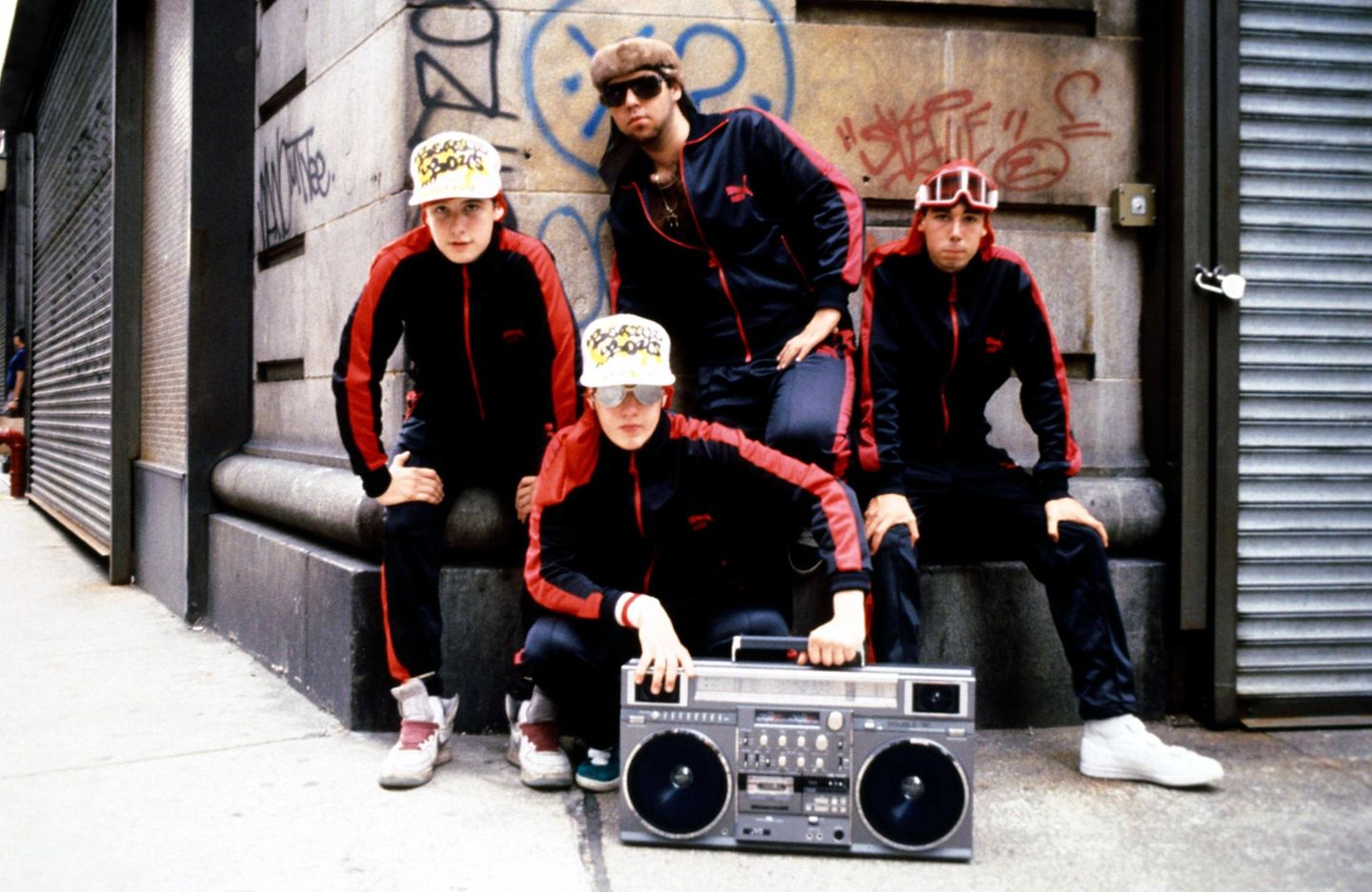 Beastie Boys mit Ghettoblaster auf der Straße in New York