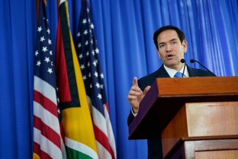 Marco Rubio bei einer Pressekonferenz in Georgetown