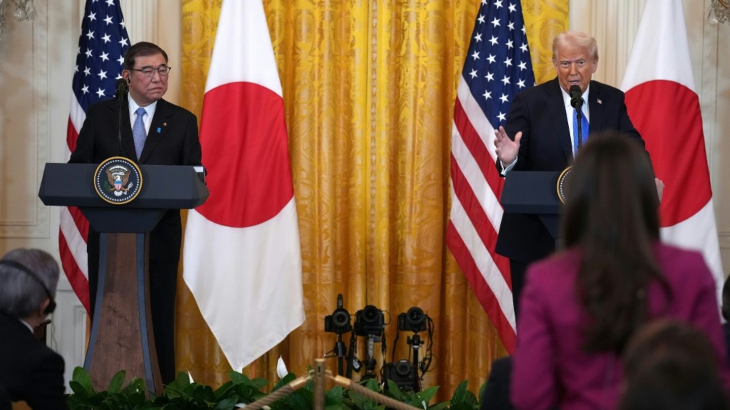 Shigeru Ishiba (l.) und Donald Trump