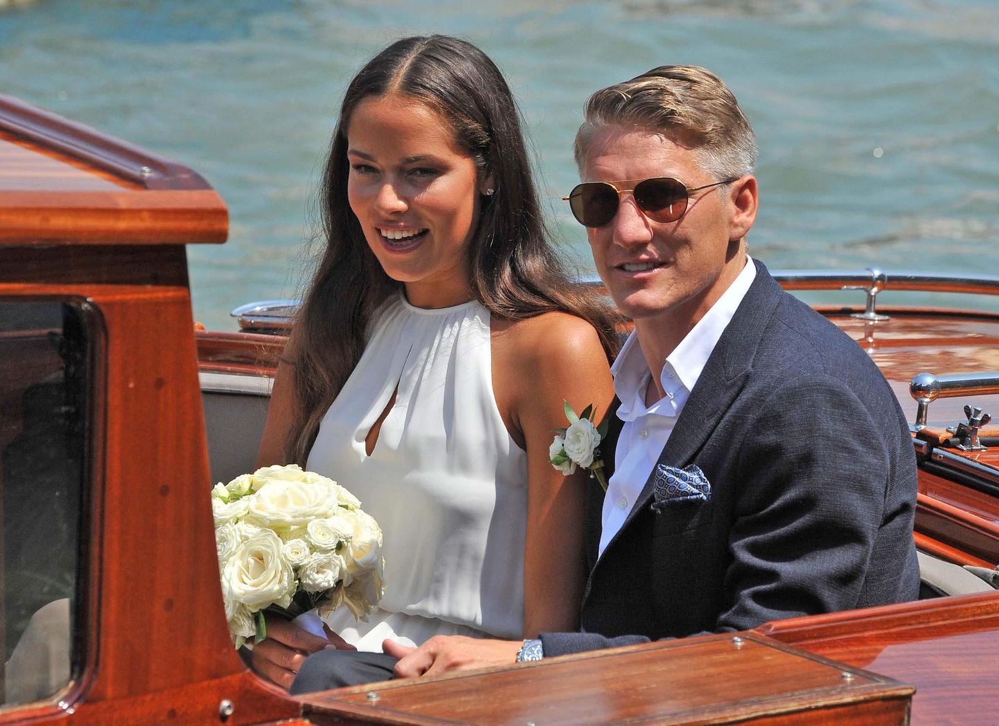 Bastian Schweinsteiger und Ana Ivanovic bei ihrer Hochzeit in Venedig Bastian Schweinsteiger und Ana Ivanovic bei ihrer Hochzeit in Venedig