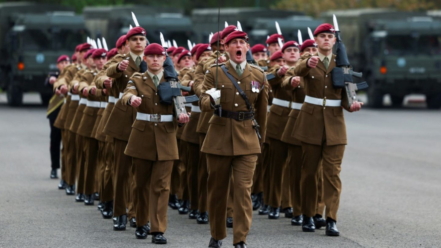 Soldaten der Armeegarnison Catterick